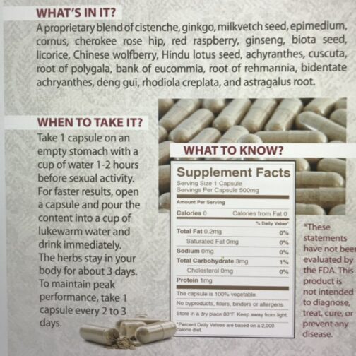 A-Game WOMEN Herbal Solution 1 Month Supply | Total 10 Capsules - Image 2